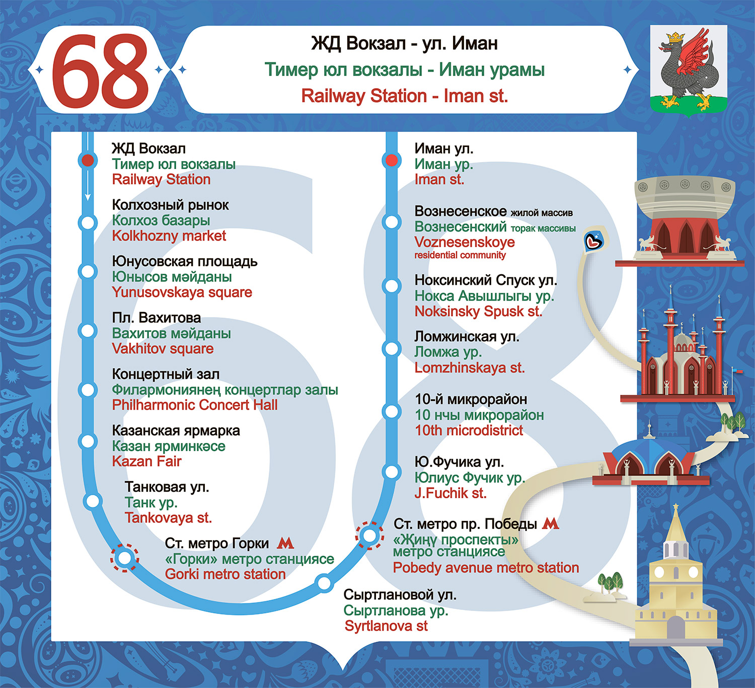 68 маршрут «Яхина  — Вознесенское»